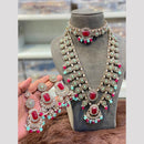 Hira Collections Royal Polki Kundan Pearl And Beads Double Necklace Set
