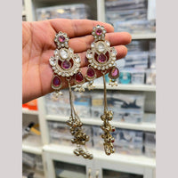 Hira Collections Heritage Polki Kundan Kashmiri Ghungroo Dangler Earrings