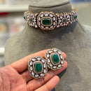 Hira Collections Designer Polki Kundan Stone Choker Necklace Set for Women