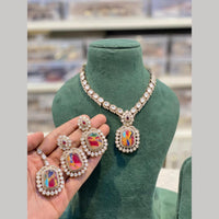 Hira Collections Ethnic Kundan And Druzy Crystal Designer Necklace Set