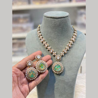 Hira Collections Ethnic Kundan And Druzy Crystal Designer Necklace Set