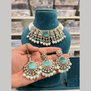 Hira Collections Designer Kundan Stone And Pearl Choker Necklace Set