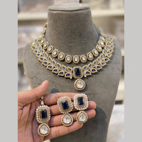 Hira Collections Designer Polki Kundan Stone Necklace Set for Women