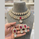 Hira Collections Designer Polki Kundan Stone Necklace Set for Women