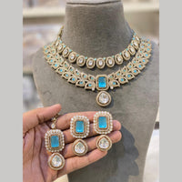 Hira Collections Designer Polki Kundan Stone Necklace Set for Women
