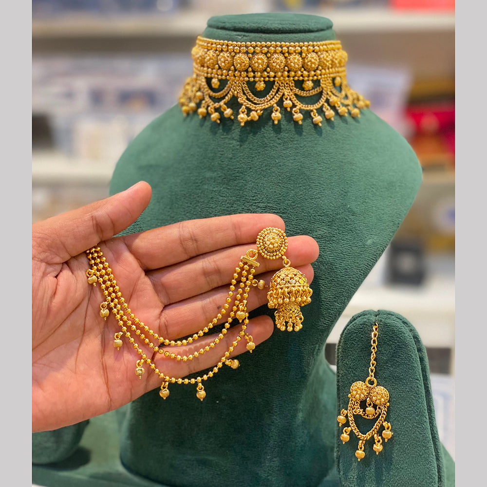 Hira Collections Designer Pearl Choker Necklace Set 