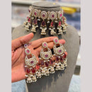 Hira Collections Designer Kundan Stone And Pearl Choker Necklace Set