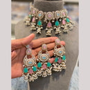 Hira Collections Designer Kundan Stone And Pearl Choker Necklace Set