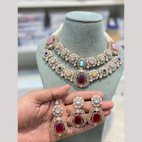 Hira Collections Designer Polki Kundan Stone And Pearl Choker Necklace Set