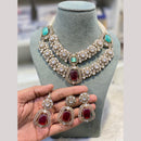 Hira Collections Designer Polki Kundan Stone And Pearl Choker Necklace Set