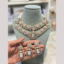 Hira Collections Designer Polki Kundan Stone And Pearl Choker Necklace Set