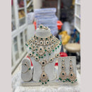 Hira Collections Designer Kundan Stone Semi Bridal Necklace Set