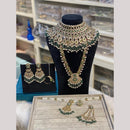 Hira Collections Designer Crystal Stone Semi Bridal Necklace Set