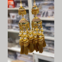 Hira Collections Bridal Mirror And Pearl Kalire for Dulhan