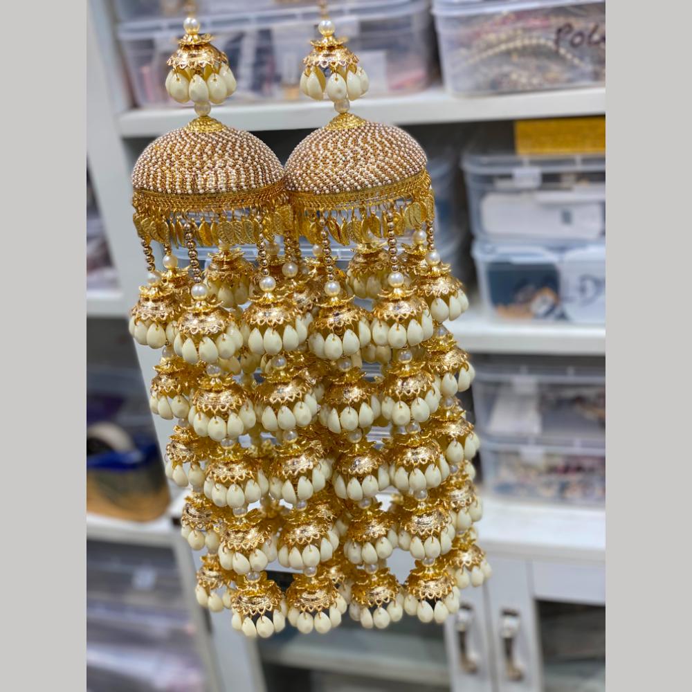 Hira Collections Bridal Shell And Pearl Kalire for Dulhan