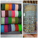 Hira Collections Fashionable Mirror And Austrian Stone Bangles Set