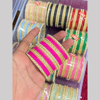 Hira Collections Gorgeous Colorful Pearl Bangles Set