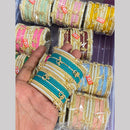 Hira Collections Decorative Colorful Kashmiri Bangles Set 