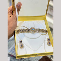 Hira Collections Designer American Daimond Choker Necklace Set