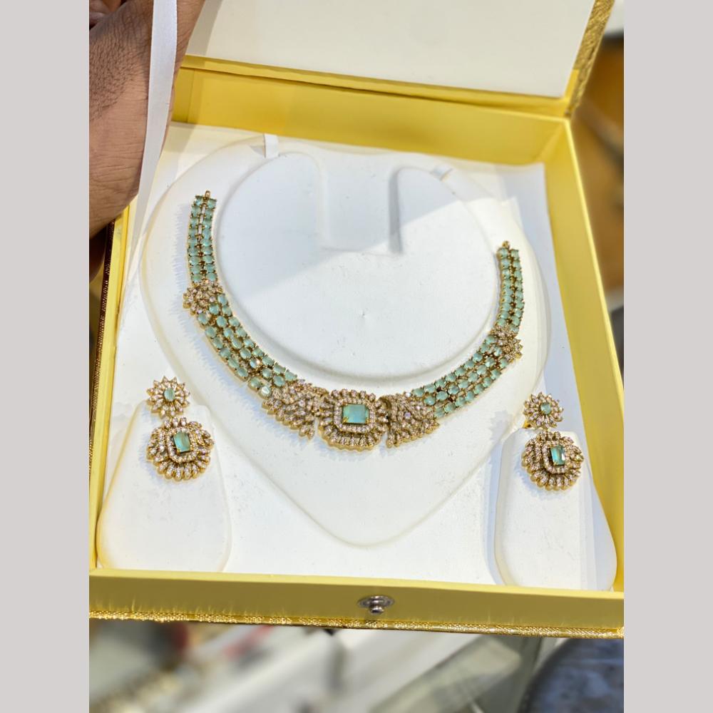 Hira Collections Designer American Daimond Necklace Set