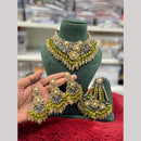 Hira Collections Austrian Stones And Beads Turkish Choker Necklace Set With Passa