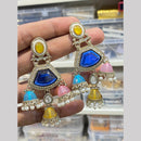 Hira Collections Kundan Stone And Pearl Triple-Tier Jhumki Earrings