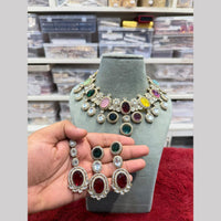 Hira Collections Designer Polki Kundan Stone Necklace Set