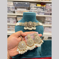 Hira Collections Designer Polki Kundan Stone And Beads Choker Necklace Set