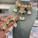 Hira Collections Dilruba Maiyya Flower Choker Necklace Set / Beautiful Ethnic Jewellery for Women