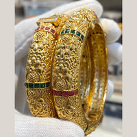 Hira Collections Premium Pota Stone Openable Bangles Set
