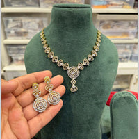 Hira Collections Designer American Daimond Necklace Set