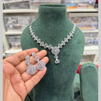 Hira Collections Designer American Daimond Necklace Set