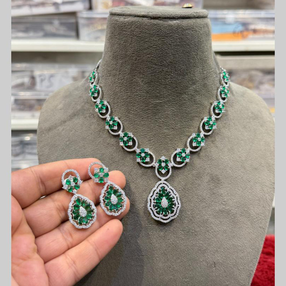 Hira Collections Designer American Daimond Necklace Set