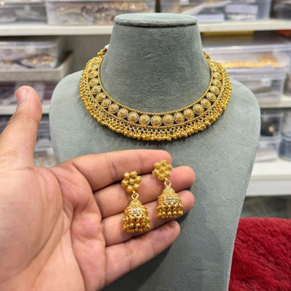 Hira Collections Traditional Indian Pearl Choker Necklace Set