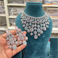 Hira Collections Designer American Daimond Necklace Set