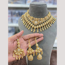 Hira Collections Decent Pota Stone And Pearl Choker Necklace Set