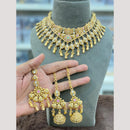 Hira Collections Decent Pota Stone And Pearl Choker Necklace Set