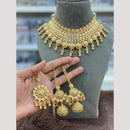 Hira Collections Decent Pota Stone And Pearl Choker Necklace Set