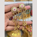 Hira Collections Heritage Pota Stone Kashmiri Ghungroo Dangler Earrings