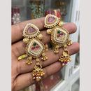 Hira Collections Glamorous Pota Stone And Pearl Dangler Earrings
