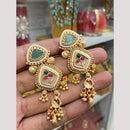 Hira Collections Glamorous Pota Stone And Pearl Dangler Earrings