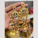 Hira Collections Glamorous Pota Stone And Pearl Jhumki Earrings