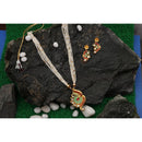 Darshana Jewels Gold Plated Meenakari Long Necklace Set