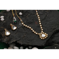 Darshana Jewels Gold Plated Kundan Stone Necklace Set