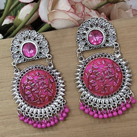 Beavy Pearls Elegant Pota Stone And Pearl Meenakari Dangler Earrings (Pack of 3)