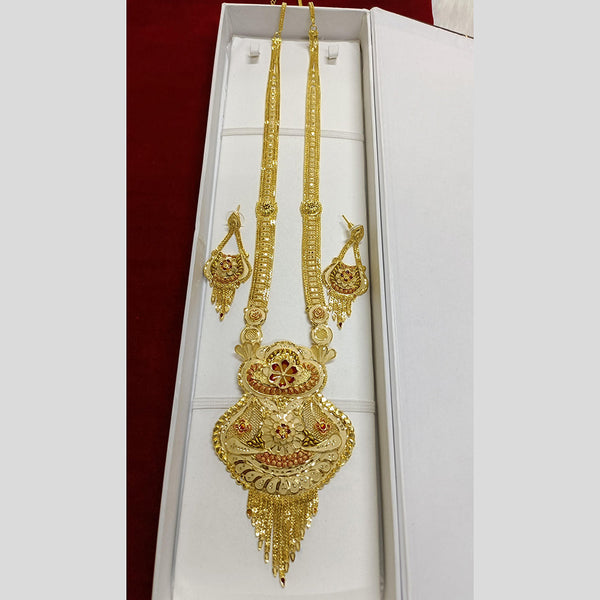 Pari Art Jewellery Forming Gold Plated Long Necklace Set