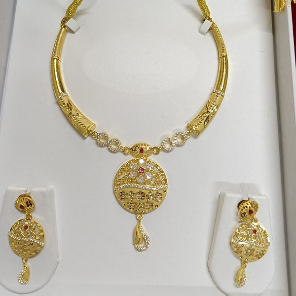 Pari Art Jewellery Forming Gold Plated Necklace Set