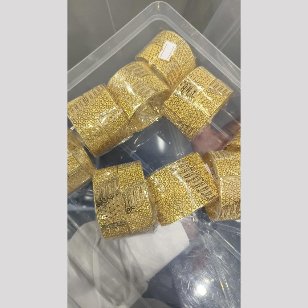 Pari Art Jewellery Forming Gold Openable Bangles Set