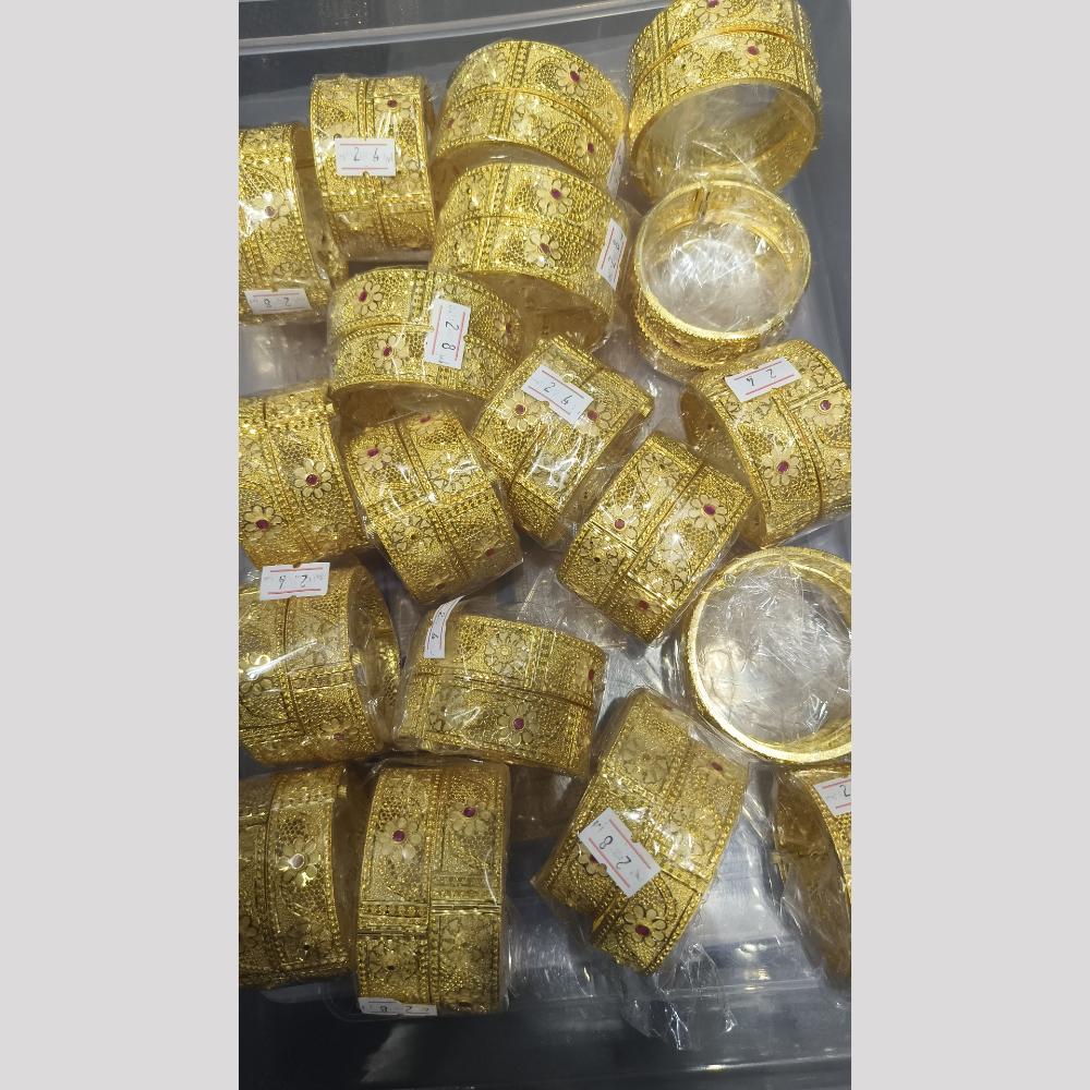 Pari Art Jewellery Forming Gold Openable Bangles Set