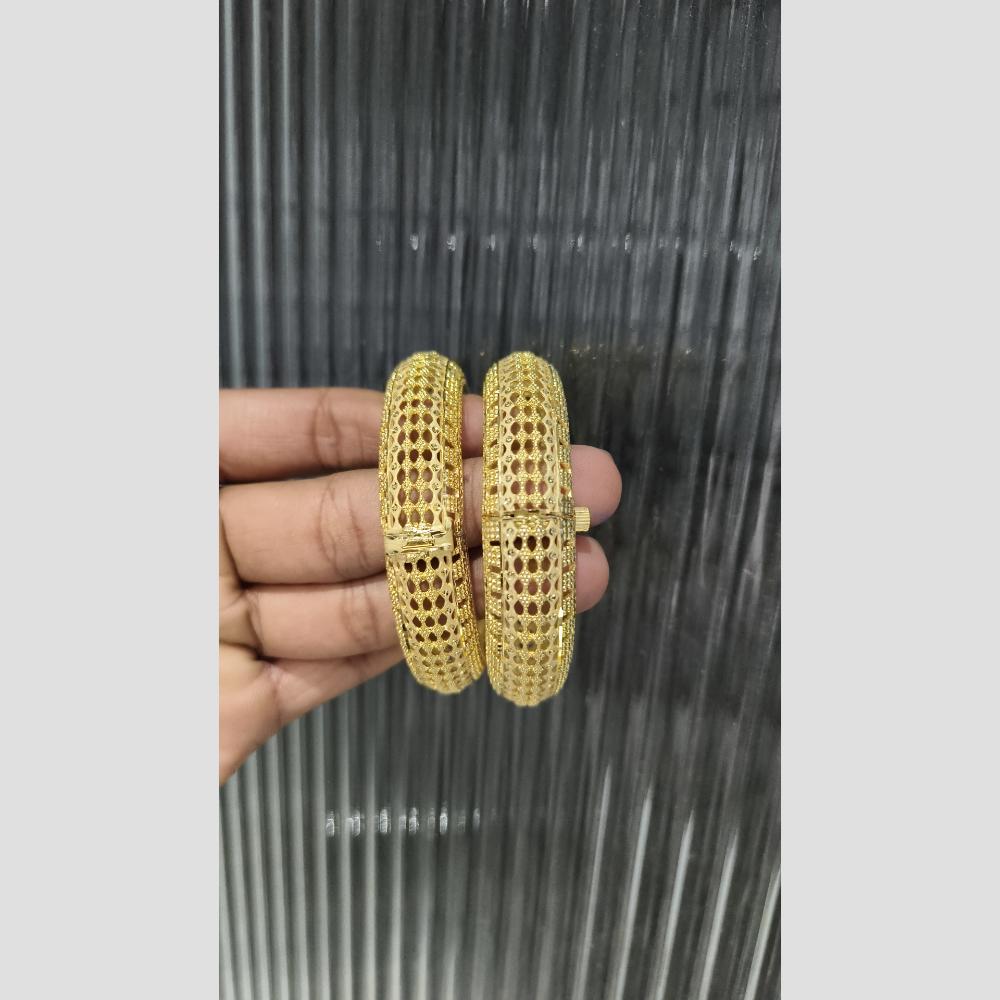 Pari Art Jewellery Forming Gold Openable Bangles Set